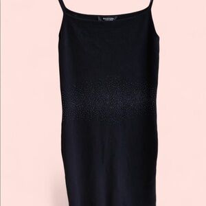 Vintage Emanuel Ungaro black knit dress.
